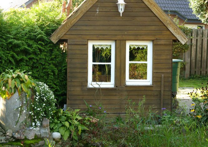 Die Hühnervilla ist auch eine Variante, was man mit einem Gartenhaus machen kann. 