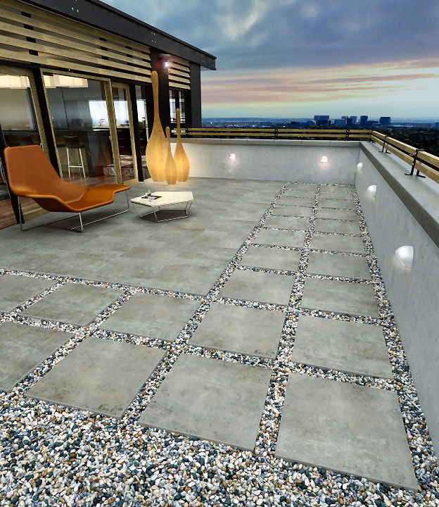 Terrassenplatten aus Beton können optisch durchaus was her machen.