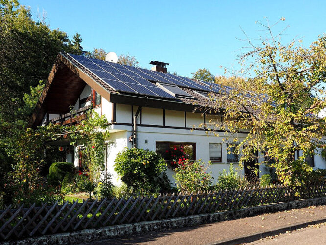 Solaranlage auf dem Süddach