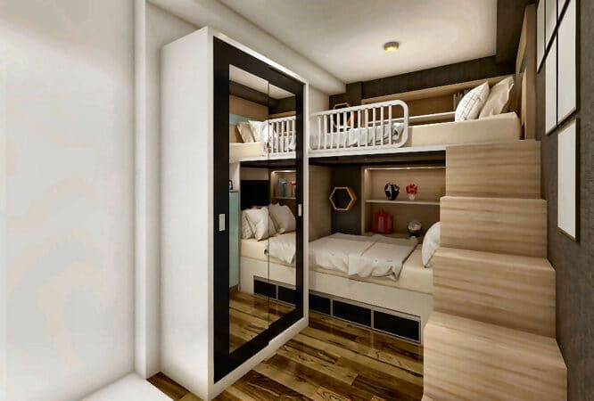 Etagenbett mit Treppe statt Leiter