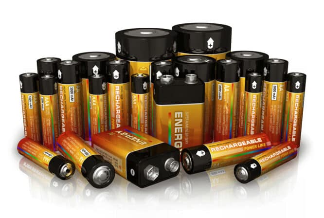 Batterien gibt es in vielen verschiedenen Größen.