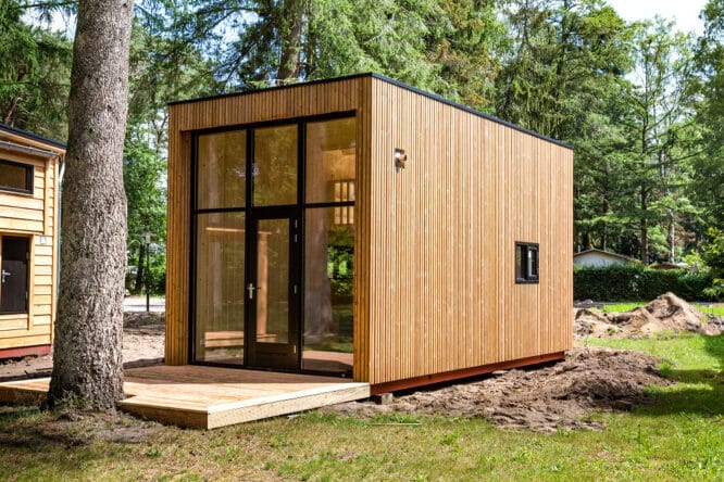 Holländisches Tiny Haus im Bau - eine neue Form der Lebensphilosophie zur Verringerung des ökologischen Fußabdrucks